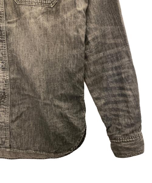 RRL（ダブルアールエル）RRL (ダブルアールエル) BLACK DENIM WORK SHIRT ブラック サイズ:Sの古着・服飾アイテム