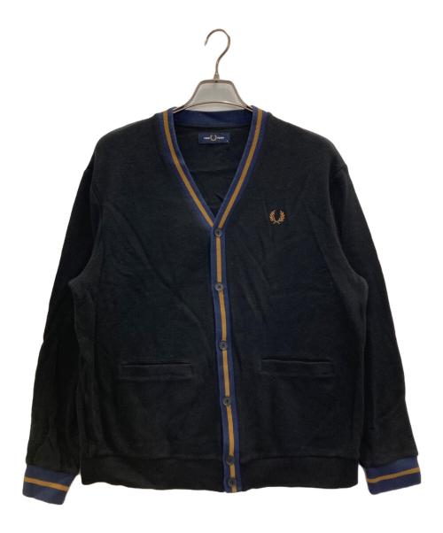 FRED PERRY（フレッドペリー）FRED PERRY (フレッドペリー) 鹿の子カーディガン ブラック サイズ:Mの古着・服飾アイテム