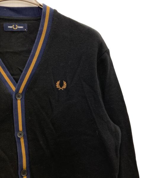 FRED PERRY（フレッドペリー）FRED PERRY (フレッドペリー) 鹿の子カーディガン ブラック サイズ:Mの古着・服飾アイテム