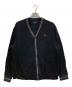 FRED PERRY（フレッドペリー）の古着「鹿の子カーディガン」｜ブラック