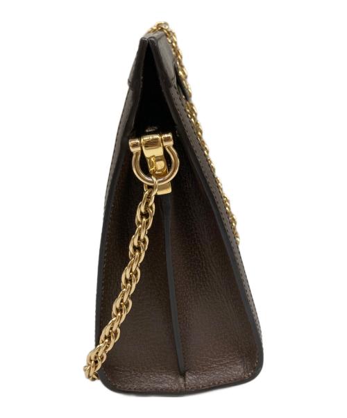GUCCI（グッチ）GUCCI (グッチ) オフィディア GGミディアムチェーンショルダーバッグ ブラウンの古着・服飾アイテム