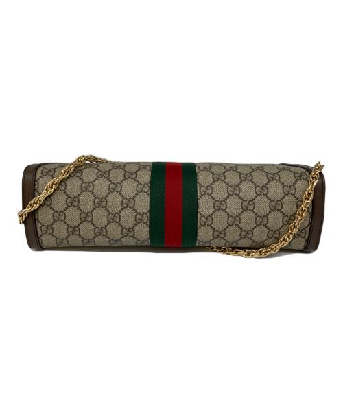 GUCCI（グッチ）GUCCI (グッチ) オフィディア GGミディアムチェーンショルダーバッグ ブラウンの古着・服飾アイテム