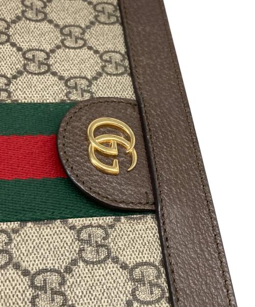 GUCCI（グッチ）GUCCI (グッチ) オフィディア GGミディアムチェーンショルダーバッグ ブラウンの古着・服飾アイテム