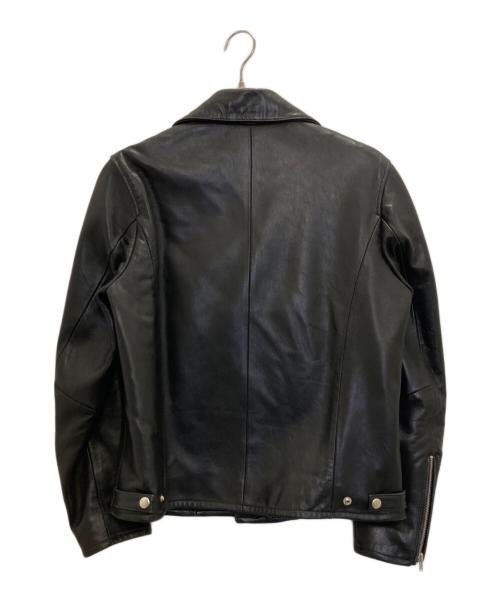 SHIPS（シップス）SHIPS (シップス) ラムレザー ダブル ライダースジャケット ブラック サイズ:Mの古着・服飾アイテム