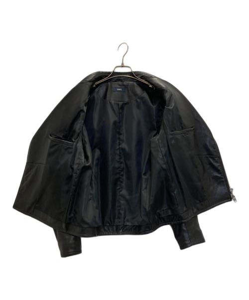 SHIPS（シップス）SHIPS (シップス) ラムレザー ダブル ライダースジャケット ブラック サイズ:Mの古着・服飾アイテム