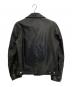 SHIPS (シップス) ラムレザー ダブル ライダースジャケット ブラック サイズ:M：12000円