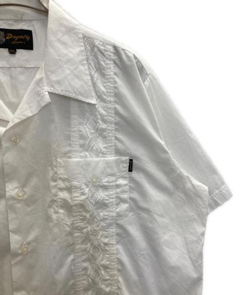DRAGONFLY（ドラゴンフライ）Dragonfly (ドラゴンフライ) キューバシャツ ホワイト サイズ:2XLの古着・服飾アイテム