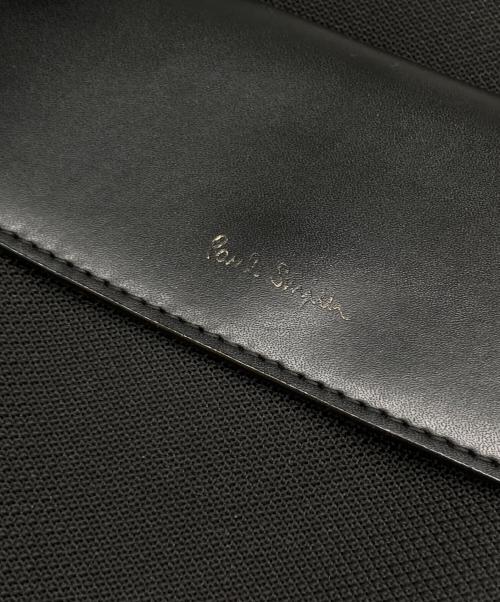 PAUL SMITH（ポールスミス）Paul Smith (ポールスミス) レザーフラップショルダーバッグ ブラックの古着・服飾アイテム
