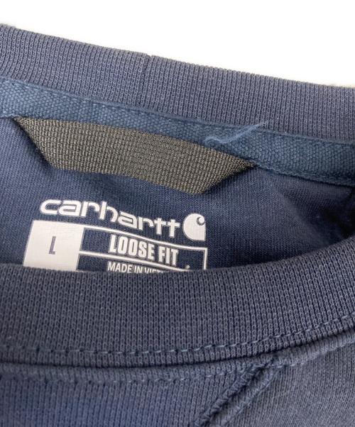 CarHartt（カーハート）CarHartt (カーハート) Loose Fit Midweight Crew Sweat ネイビー サイズ:Lの古着・服飾アイテム
