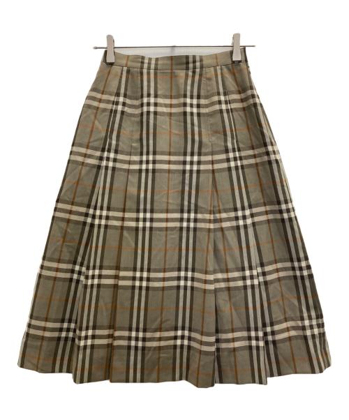 Burberry's（バーバリーズ）Burberry's (バーバリーズ) ノバチェックスカート カーキ サイズ:Sの古着・服飾アイテム