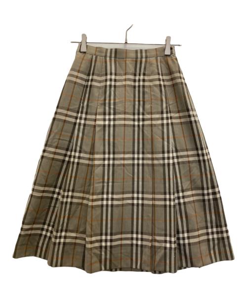 Burberry's（バーバリーズ）Burberry's (バーバリーズ) ノバチェックスカート カーキ サイズ:Sの古着・服飾アイテム