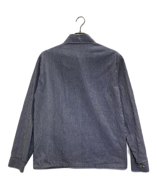 Pointer（ポインター）POINTER (ポインター) ヒッコリーストライプワークジャケット ブルー×ホワイト サイズ:Sの古着・服飾アイテム