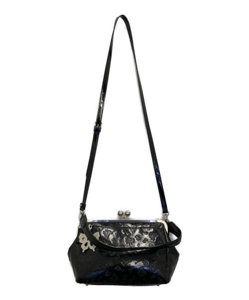 ANNA SUI（アナスイ）ANNA SUI (アナスイ) がま口ショルダーバッグ ブラックの古着・服飾アイテム