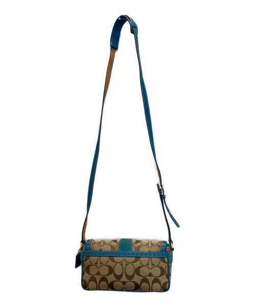 COACH（コーチ）COACH (コーチ) ショルダーバッグ ブラウン×ブルーの古着・服飾アイテム