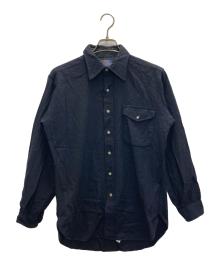 PENDLETON（ペンドルトン）の古着「エルボーパッチウールシャツ」｜ネイビー