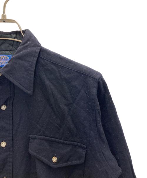 PENDLETON（ペンドルトン）PENDLETON (ペンドルトン) エルボーパッチウールシャツ ネイビー サイズ:SIZE Mの古着・服飾アイテム
