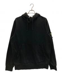 STONE ISLAND（ストーンアイランド）の古着「Garment Dyed Compass Patch Hoodie」｜ブラック