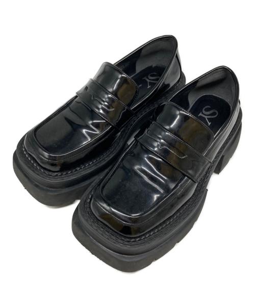 UNITED ARROWS（ユナイテッドアローズ）UNITED ARROWS (ユナイテッドアローズ) 厚底コインローファー ブラック サイズ:23.5の古着・服飾アイテム