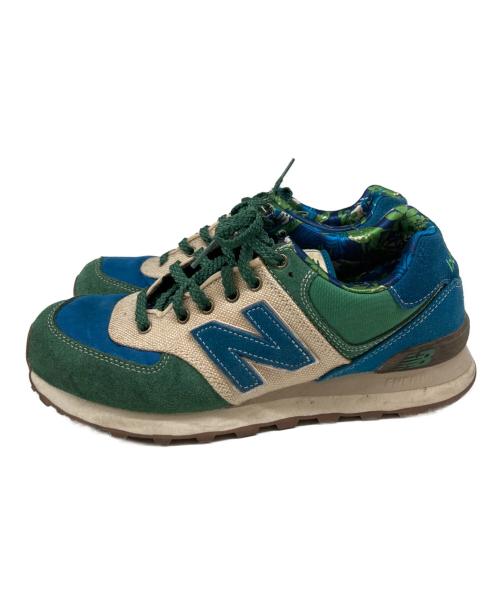 NEW BALANCE（ニューバランス）NEW BALANCE (ニューバランス) ローカットスニーカー グリーン×ブルー サイズ:27㎝の古着・服飾アイテム