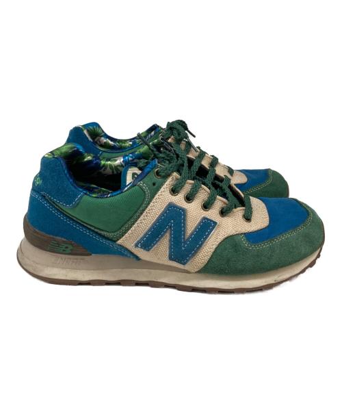 NEW BALANCE（ニューバランス）NEW BALANCE (ニューバランス) ローカットスニーカー グリーン×ブルー サイズ:27㎝の古着・服飾アイテム
