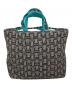 LANVIN COLLECTION（ランバンコレクション）の古着「モノグラムジャガードトートバッグ」｜ブラック×ブルー