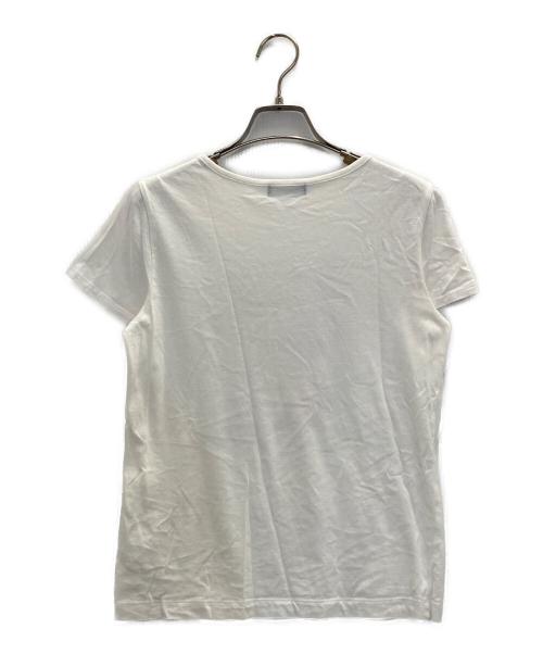 BLUE LABEL CRESTBRIDGE（ブルーレーベルクレストブリッジ）BLUE LABEL CRESTBRIDGE (ブルーレーベルクレストブリッジ) プリントTシャツ ホワイト サイズ:38の古着・服飾アイテム