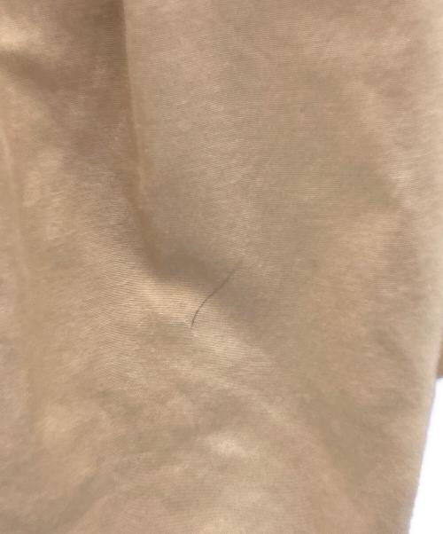 DRAWER（ドゥロワー）Drawer (ドゥロワー) ノーカラー ギャザードレス ベージュ サイズ:38の古着・服飾アイテム