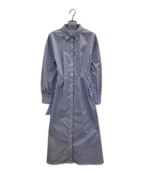 PLST（プラステ）PLST (プラステ) ストライプシャツワンピース ブルー サイズ:Sの古着・服飾アイテム