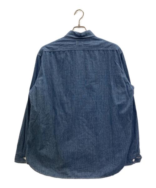 POST O'ALLS（ポストオーバーオールズ）POST O'ALLS (ポストオーバーオールズ) No.2 Shirt indigo check 2 ブルー サイズ:Mの古着・服飾アイテム