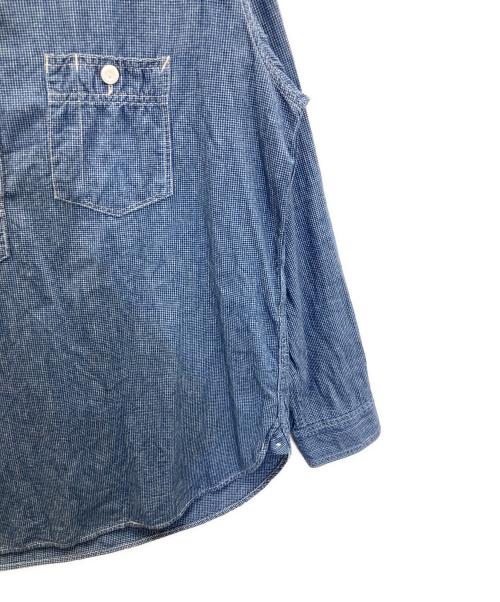 POST O'ALLS（ポストオーバーオールズ）POST O'ALLS (ポストオーバーオールズ) No.2 Shirt indigo check 2 ブルー サイズ:Mの古着・服飾アイテム
