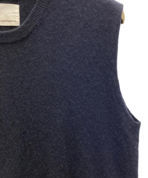 extreme cashmere（エクストリーム カシミア）extreme cashmere (エクストリーム カシミア) n°455 bos カシミヤニットベスト ネイビー サイズ:表記なしの古着・服飾アイテム