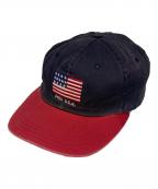 POLO RALPH LAURENポロ・ラルフローレン）の古着「POLO U.S.A. ツートンキャップ」｜ネイビー