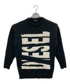 DIESELディーゼル）の古着「厚手ロゴニット」｜ブラック