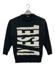 DIESEL（ディーゼル）の古着「厚手ロゴニット」｜ブラック