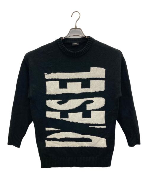 DIESEL（ディーゼル）DIESEL (ディーゼル) 厚手ロゴニット ブラック サイズ:SIZE XSの古着・服飾アイテム