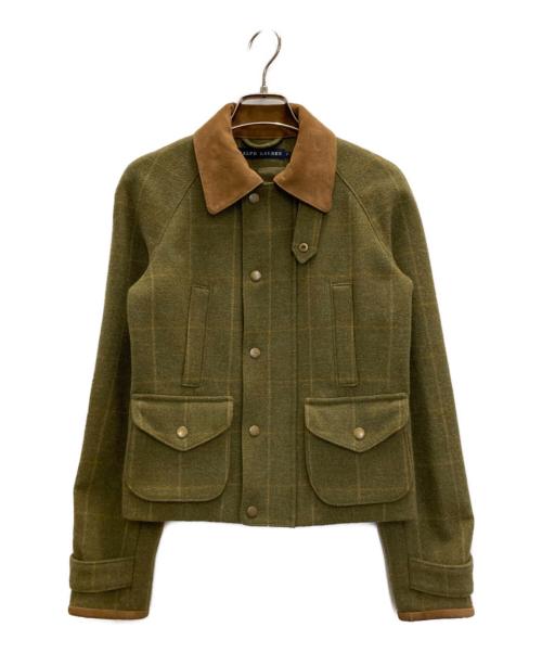 RALPH LAUREN（ラルフローレン）RALPH LAUREN (ラルフローレン) ウールツイードフィールドジャケット オリーブ サイズ:7の古着・服飾アイテム