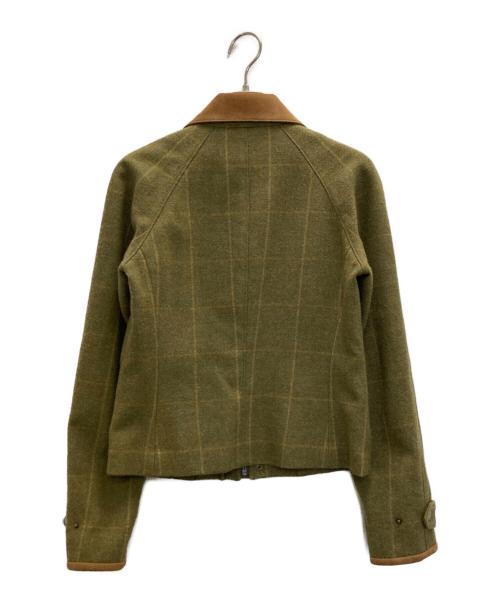 RALPH LAUREN（ラルフローレン）RALPH LAUREN (ラルフローレン) ウールツイードフィールドジャケット オリーブ サイズ:7の古着・服飾アイテム
