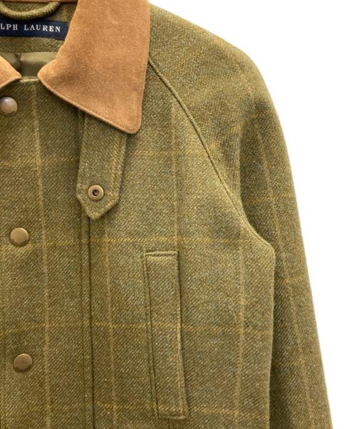 RALPH LAUREN（ラルフローレン）RALPH LAUREN (ラルフローレン) ウールツイードフィールドジャケット オリーブ サイズ:7の古着・服飾アイテム