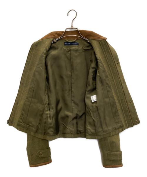 RALPH LAUREN（ラルフローレン）RALPH LAUREN (ラルフローレン) ウールツイードフィールドジャケット オリーブ サイズ:7の古着・服飾アイテム