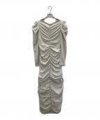 RANDEBOOランデブー）の古着「SHIRRING MELT DRESS」｜アイボリー