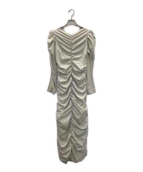 RANDEBOO（ランデブー）RANDEBOO (ランデブー) SHIRRING MELT DRESS アイボリー サイズ:FREEの古着・服飾アイテム