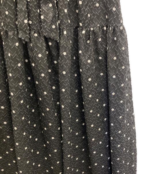 CELFORD（セルフォード）CELFORD (セルフォード) カットジャカードプリントワンピース ブラック サイズ:36の古着・服飾アイテム