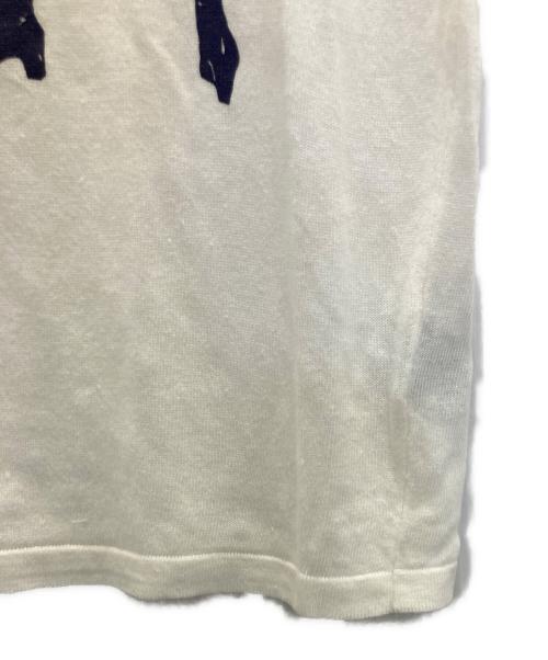 Hysteric Glamour（ヒステリックグラマー）Hysteric Glamour (ヒステリックグラマー) 半袖ニット ホワイト サイズ:SIZE Sの古着・服飾アイテム