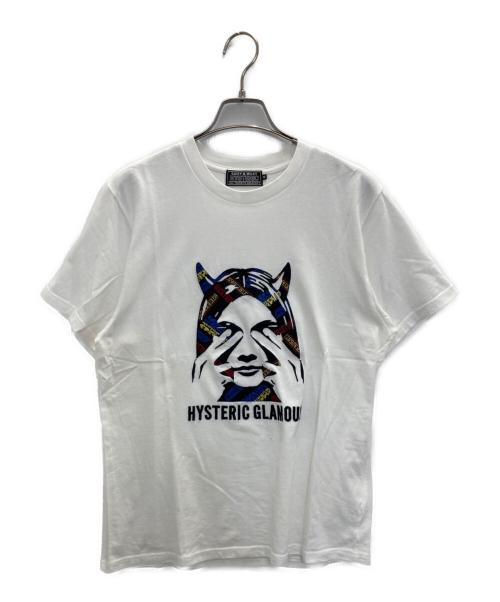 Hysteric Glamour（ヒステリックグラマー）Hysteric Glamour (ヒステリックグラマー) 刺繍Tシャツ ホワイト サイズ:SIZE Mの古着・服飾アイテム