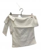 HER LIP TOハーリップトゥ）の古着「Asymmetric Ribbon Top」｜ホワイト