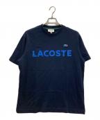 LACOSTEラコステ）の古着「ヘビーウェイトブランドネームロゴTシャツ」｜ネイビー