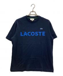 LACOSTE（ラコステ）の古着「ヘビーウェイトブランドネームロゴTシャツ」｜ネイビー