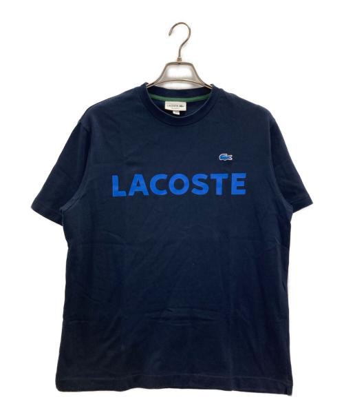 LACOSTE（ラコステ）LACOSTE (ラコステ) ヘビーウェイトブランドネームロゴTシャツ ネイビー サイズ:Mの古着・服飾アイテム