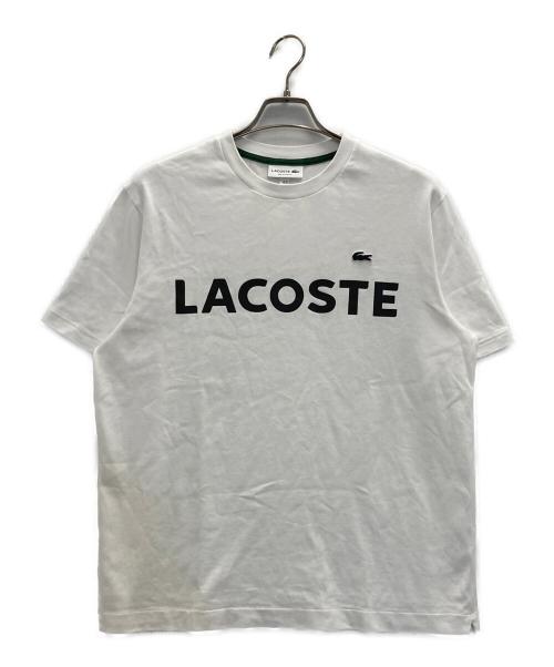 LACOSTE（ラコステ）LACOSTE (ラコステ) ヘビーウェイトブランドネームロゴTシャツ ホワイト サイズ:Mの古着・服飾アイテム