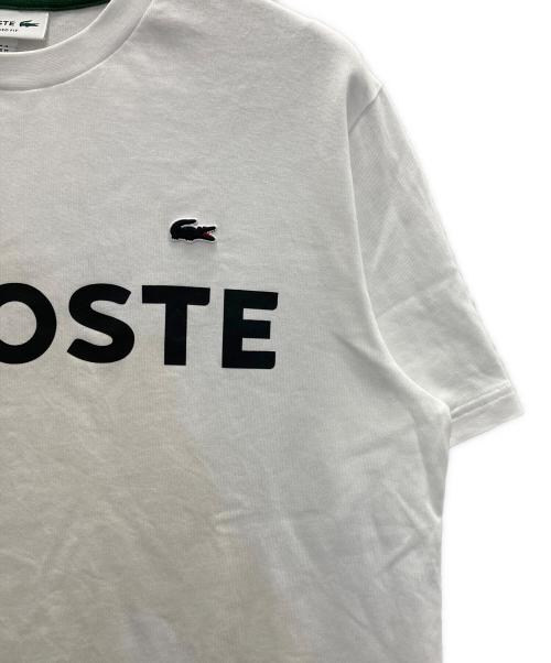 LACOSTE（ラコステ）LACOSTE (ラコステ) ヘビーウェイトブランドネームロゴTシャツ ホワイト サイズ:Mの古着・服飾アイテム